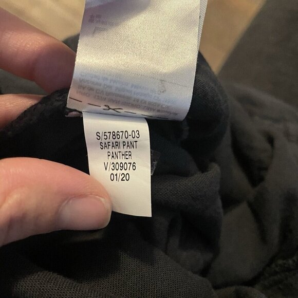 Old Navy NWT Safari Pant Womens Sz L Petite Panther Black Drawstring Beach Comfy - Picture 10 of 14